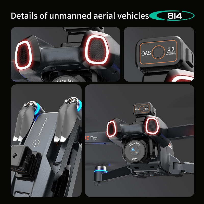 814 drone profissional 4K HD C - đánh giá và giá Drone Camera With Gimbal